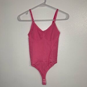 HeyShape Snatched Thong Bodysuit Seamless Tummy Control Pink XS
